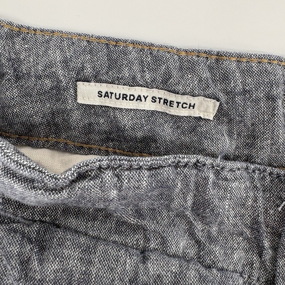 Lucky Brand Shorts Men 36 Blue Lightweight Linen Blend Preppy Beach Draw String - Picture 10 of 13